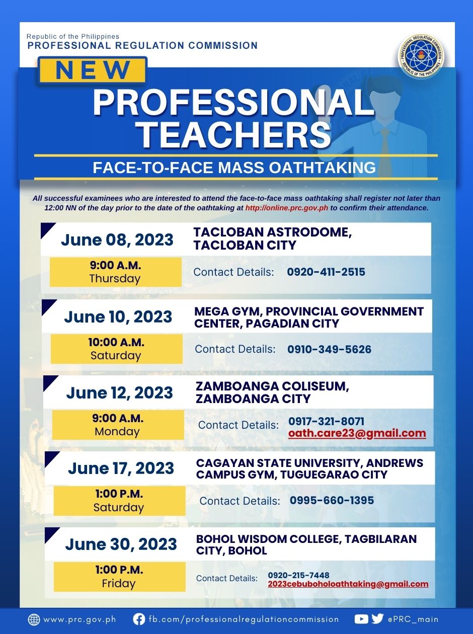 Prc Oath Taking For Teachers 2023